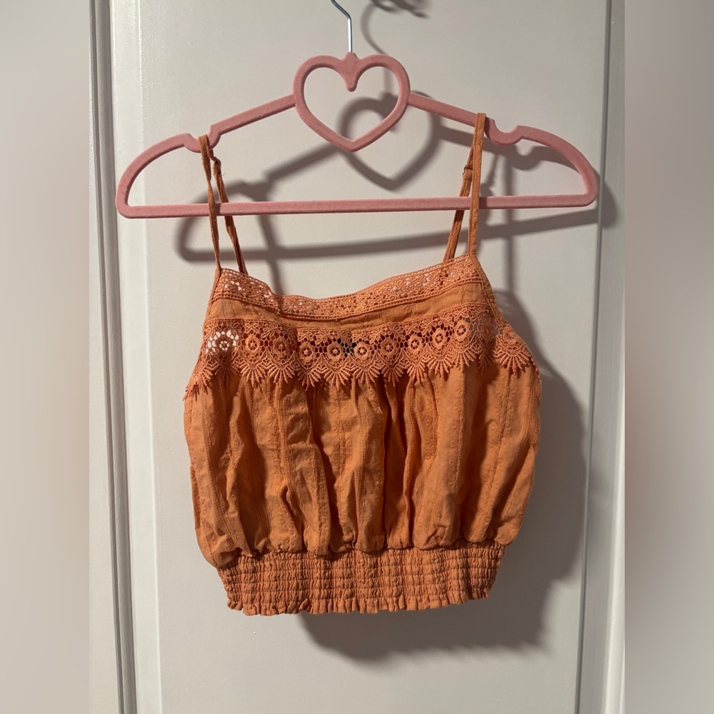 Forever 21 Orange Lace Camisole Top